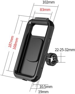 Motorfiets Fiets Telefoon Mount Case Waterdichte Fiets Stuur Achteruitkijkspiegel Telefoon Houder Stand Ondersteuning M Handlebar