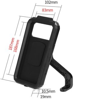 Motorfiets Fiets Telefoon Mount Case Waterdichte Fiets Stuur Achteruitkijkspiegel Telefoon Houder Stand Ondersteuning M Rearview mirror