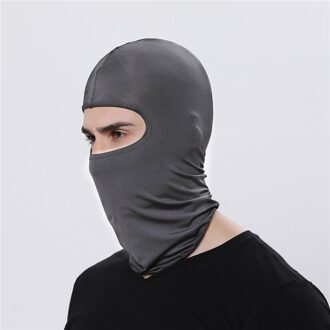 Motorfiets Gezichtsmasker Fietsen Bivakmuts Full Cover Gezicht Masker Hoed Bivakmuts Lycra Ski Neck Zomer Zon Ultra Uv Bescherming Dunne Donkergrijs