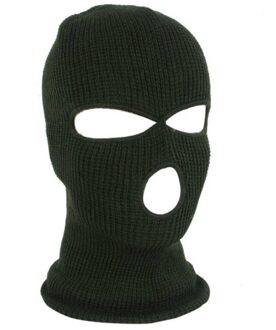 Motorfiets Gezichtsmasker Outdoor Winter Sport Koude Bescherming Fleece Cap Fietsen Ski Bivakmuts Volgelaatsmasker Ademend Winddicht leger groen