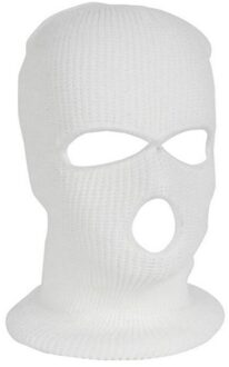 Motorfiets Gezichtsmasker Outdoor Winter Sport Koude Bescherming Fleece Cap Fietsen Ski Bivakmuts Volgelaatsmasker Ademend Winddicht wit