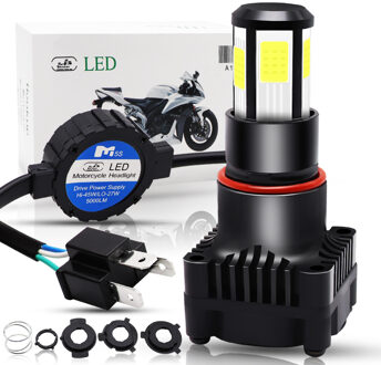 Motorfiets H4 LED Koplamp Lamp Hi-Lo Beam 45W 5000LM COB Chip Motorbike Scooter Moto Universele Koplamp rijden Licht