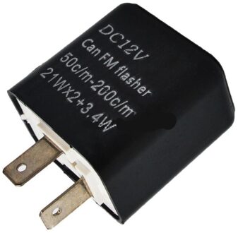 Motorfiets Indicator 12V Led Relais Weerstand Motor 2 Pin Blinker Flasher Motorfiets Schakelaars zwart