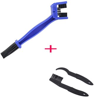 Motorfiets Keten Cleaner Plastic Fiets Moto Borstel Fietsen Schoon Chain Cleaner Outdoor Scrubber Tool Voor Road Mtb blauw-t