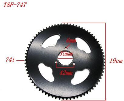 Motorfiets Kettingwielen 35Mm 74T Tandwiel Cog Voor 50cc-110cc 125cc T8F Kettingen Motor Dirt Pit Bike Apollo 4 wielen Voertuig