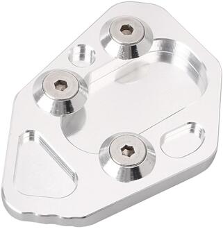 Motorfiets Kickstand Voet Side Stand Extension Pad Ondersteuning Plaat Voor Bmw F800R & HP2 Sport & R1200S 05-08 Zilver
