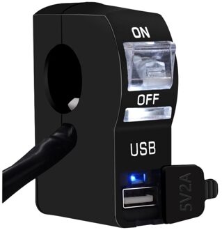 Motorfiets Koplamp Transparante Schakelaar 12V Lampje Enkele Poort Opladen wit