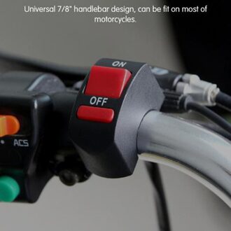 Motorfiets Led Lichtschakelaar Stuur Mount Schakelaar Met On/Off Knop Connector