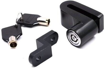 Motorfiets Lock Beveiliging Anti Diefstal Fiets Motorfiets Schijfrem Slot Diefstal Bescherming Voor Scooter zilver