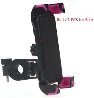 Motorfiets Mobiele Telefoon Houder Electromobile Motor Mount 3.5-6.5 Inch Telefoon Stand Voor Moto Fiets Pouch Gps Bracker rood Bike