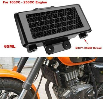 Motorfiets Motorolie Cooler Cooling Radiator 65Ml Aluminium Zwart Voor 100CC-250CC Motorfiets Dirt Bike Atv
