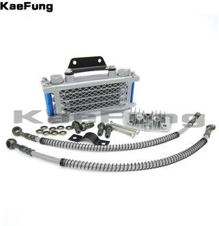 Motorfiets Onderdelen Olie Cooling Cooler Radiator Voor 50 70 90 110 Horizontale Motor Dirt Pit Monkey Bike ATV SSR SDG Zilver