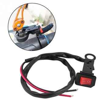 Motorfiets OP OFF Knop Connector drukknop Motorfiets LED Licht Flameout Schakelaar met Kabelboom Zwarte Accessoires