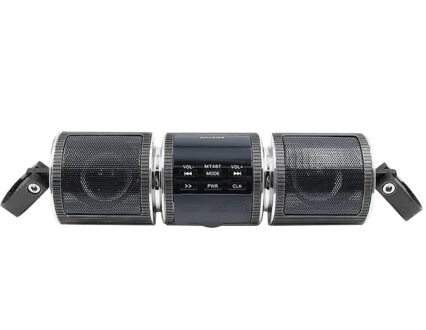 Motorfiets Radio Motorfiets Muziek Waterdichte Motorfiets MP3 Bluetooth-Compatibel Fm Radio Stereo Speaker Audio Muziekspeler zwart