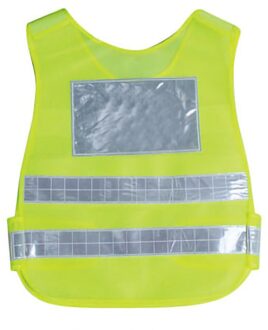 Motorfiets Reflecterende Vest Zichtbaarheid Mesh Ademend Veiligheid Vest Beschermende Kleding Road Verkeer Waarschuwing Fluorescerende Vest AJ005-geel Vest