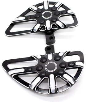 Motorfiets Rider Driver Voetsteun Rest Voetsteunen Passenger Floorboard Pedaal Voor Harley Touring Road King Dyna Sportster 883 1200 zwart