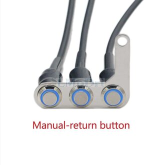 Motorfiets Schakelaar Stuur Verstelbare Mount Waterdichte Schakelaars Op-Off Push 3 Knoppen Voor Koplamp Hoorn Turn Signle Met Led rechtsaf-blauw