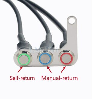 Motorfiets Schakelaar Stuur Verstelbare Mount Waterdichte Schakelaars Op-Off Push 3 Knoppen Voor Koplamp Hoorn Turn Signle Met Led rechtsaf-Multi