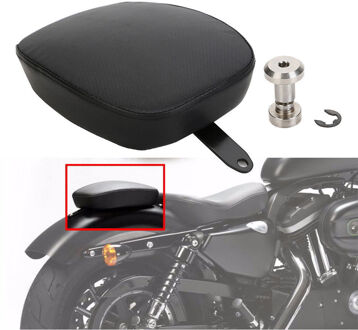Motorfiets seat Black Leather seat Motor Achter Duopassagier Pad Seat Voor Harley Sportster XL1200 883