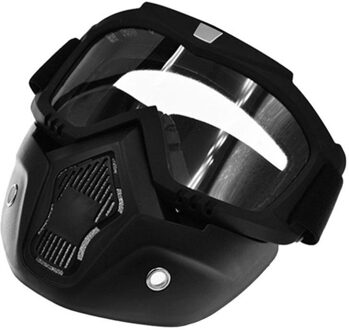 Motorfiets Shark Helm Bril Motocross Helm Bril Retro Winddicht Open Gezicht Helmen Goggles Masker transparant lens