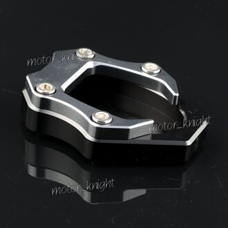 Motorfiets Side Stand Pad Plaat Kickstand Vergroter Ondersteuning Uitbreiding voor Kawasaki Ninja400 Ninja 400 Ninja250 Grijs