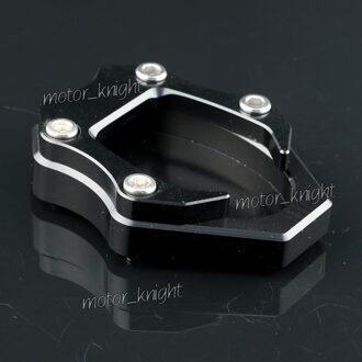Motorfiets Side Stand Pad Plaat Kickstand Vergroter Ondersteuning Uitbreiding voor Kawasaki Ninja400 Ninja 400 Ninja250 Zwart