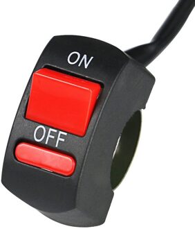 Motorfiets Stuur Flameout Schakelaar Op Off Knop Voor Moto Motor Atv Bike DC12V/10A Zwart Universele
