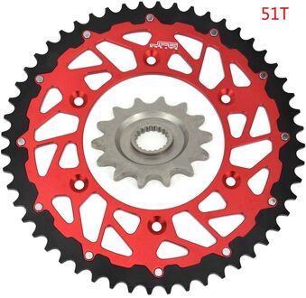 Motorfiets T/520 Voor Achter Tandwielen Set Voor Honda CR125R 04-07 CRF250R CRF250X 2004 CRF450R 2002 CRF450X 2005 51T