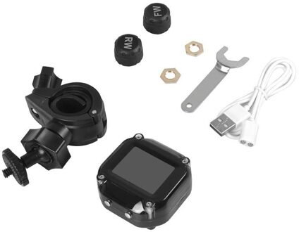 Motorfiets Tpms Motor Bandenspanning Band Temperatuurbewaking Alarmsysteem Met 2 Externe Sensoren Usb Solar Opladen Motos Motorcycle TPMS