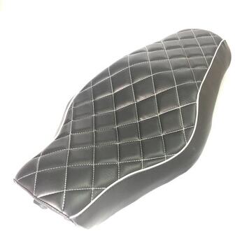 Motorfiets Twee Up Seat Driver Passenger Sofa Seat Tour Seat Bench Achter Kussen Voor Harley Sportster 883 Iron XL1200 Zwart diamond