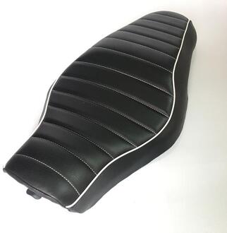 Motorfiets Twee Up Seat Driver Passenger Sofa Seat Tour Seat Bench Achter Kussen Voor Harley Sportster 883 Iron XL1200 Zwart streep