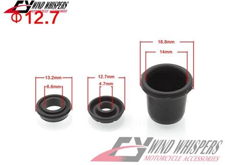 Motorfiets universele Koppeling en rem master cilinder oliekeerringen ring Seals rubber diameter: 12.7mm 14mm 15.87mm 19mm diameter 12mm