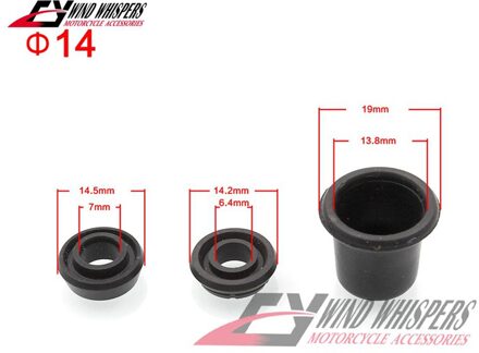Motorfiets universele Koppeling en rem master cilinder oliekeerringen ring Seals rubber diameter: 12.7mm 14mm 15.87mm 19mm diameter 14mm