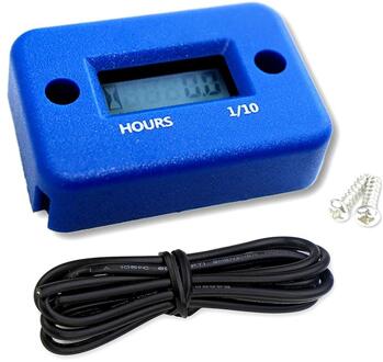 Motorfiets Urenteller Met Batterij Timer Met Inductieve Moto Digitale Moto Jet Ski Timer Accumulator Digitale Werken Gauge Blauw