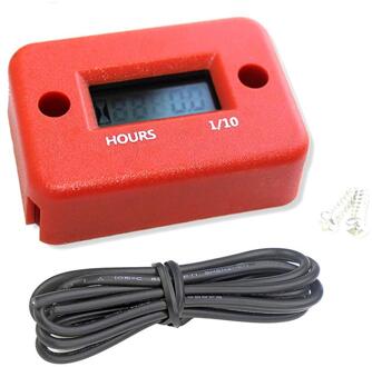 Motorfiets Urenteller Met Batterij Timer Met Inductieve Moto Digitale Moto Jet Ski Timer Accumulator Digitale Werken Gauge Oranje