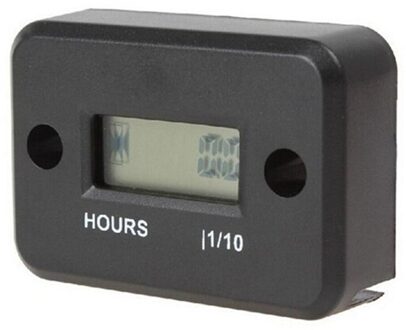 Motorfiets Urenteller Met Batterij Timer Met Inductieve Moto Digitale Moto Jet Ski Timer Accumulator Digitale Werken Gauge zwart
