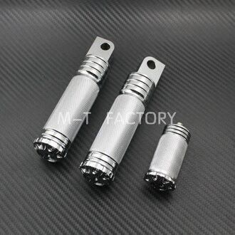 Motorfiets Voetsteun Pedaal Footpeg Shifter Nail Pinnen Zwart/Chrome Voor Harley Touring Sportster Dyna Softail Road King XL883 1200 chroom footpegs reeks
