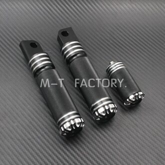 Motorfiets Voetsteun Pedaal Footpeg Shifter Nail Pinnen Zwart/Chrome Voor Harley Touring Sportster Dyna Softail Road King XL883 1200 zwart footpegs reeks