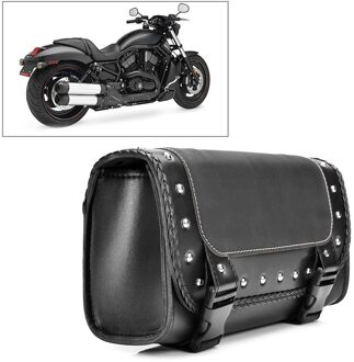 Motorfiets Waterdicht PU Lederen zadeltas Side Tassen Moto Reistassen voor Harley Sportster Pannier Rear Seat Bag
