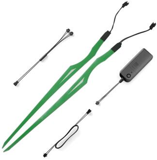 Motorhelm Light Strip Waterdicht Led El Koud Licht Night Rijden Signaal Lichtgevende Gemodificeerde Licht Helm Sticker groen