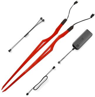 Motorhelm Light Strip Waterdicht Led El Koud Licht Night Rijden Signaal Lichtgevende Gemodificeerde Licht Helm Sticker rood