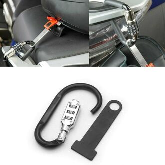 Motorhelm Lock Anti-Diefstal Open Helm Lock Sluiting + T-Bar Voor Racing Motor Fiets Helm lock