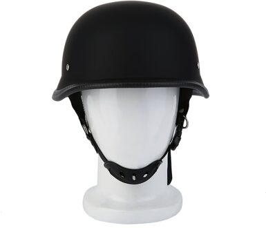 Motorhelm M/L/Xl Matte Zwarte Duitse Stijl Vintage Duurzaam Half Gezicht Duitse Helm Motorhelm