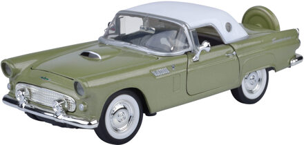 Motormax Modelauto Ford Thunderbird cabrio 1956 groen schaal 1:24/19 x 7 x 6 cm - Speelgoed auto's