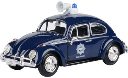 Motormax Modelauto Volkswagen Kever politie auto 1966 blauw schaal 1:24/17 x 7 x 6 cm