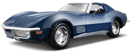 Motormax Schaalmodel Chevrolet Corvette 1970 1:24 - Speelgoed auto's Blauw