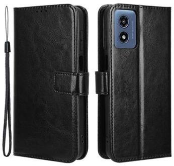 Motorola Moto G Play (2024) Wallet Case met Magnetische Sluiting - Zwart