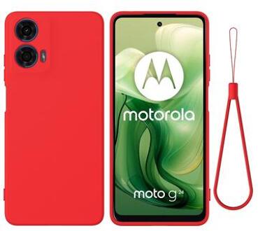 Motorola Moto G04/G24 Liquid Siliconen Hoesje - Rood