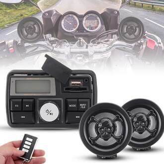 Motorrijwiel Usb Audio Radio Fm MP3 Stereo Versterker Alarmsysteem Skull Speaker Waterdicht Anti-Diefstal