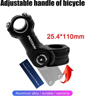 Motsuv 60 Graden Verstelbare 28.6Mm Vork Klem Fiets Stuurpen 25.4/31.8Mm Mountain Racefiets Stuur Riser Stuurpen accessoires 25.4x110mm